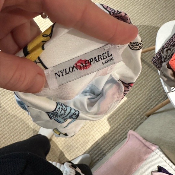 Nylon Apparel Long Sleeve Sleeve Cropped Cowboy Boots Multiple Color Shirt - Picture 5 of 5